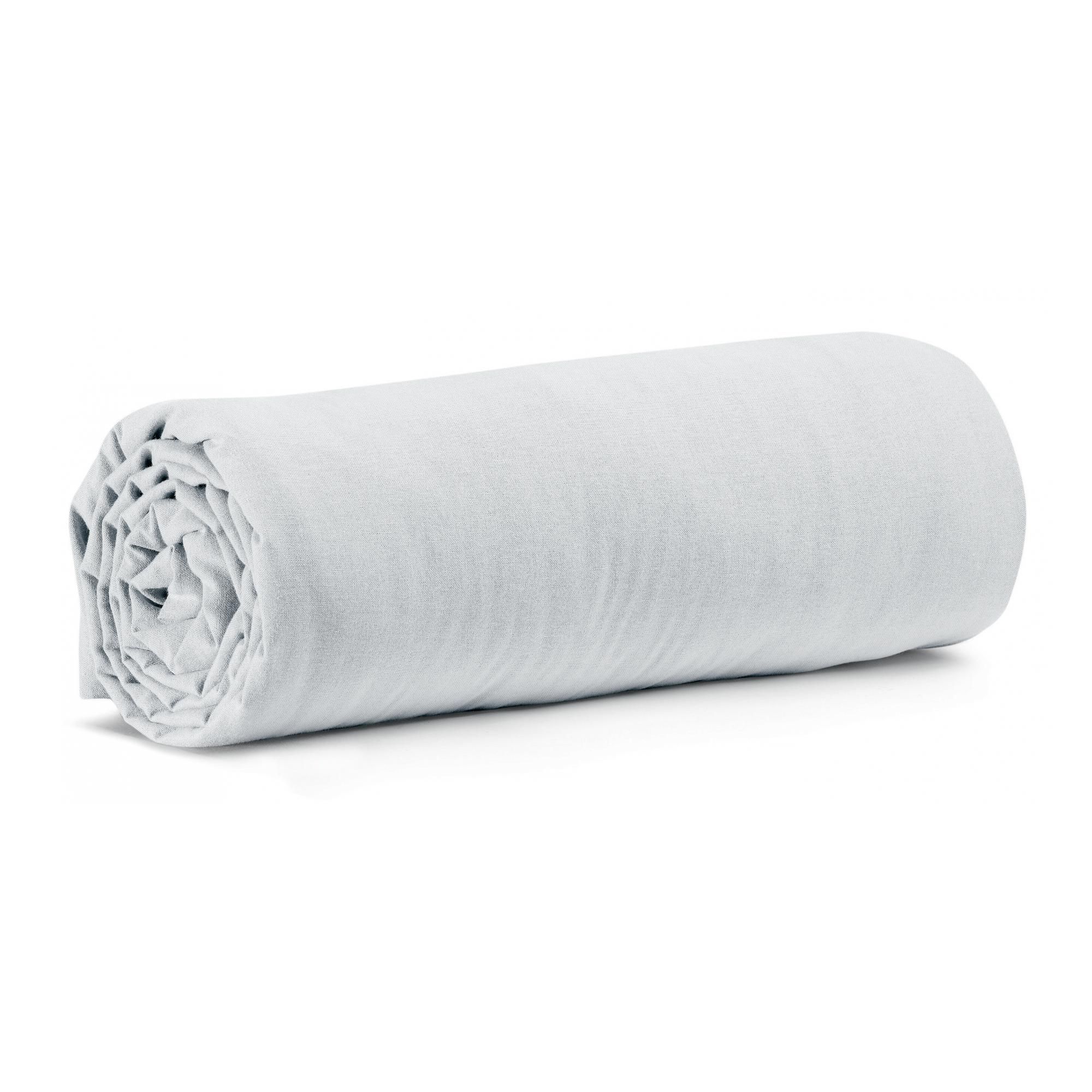 Drap housse Calita Blanc 140x190 bonnet 30 cm