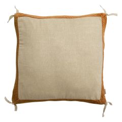 Coussin Elise Chambray Rouille 45 x 45